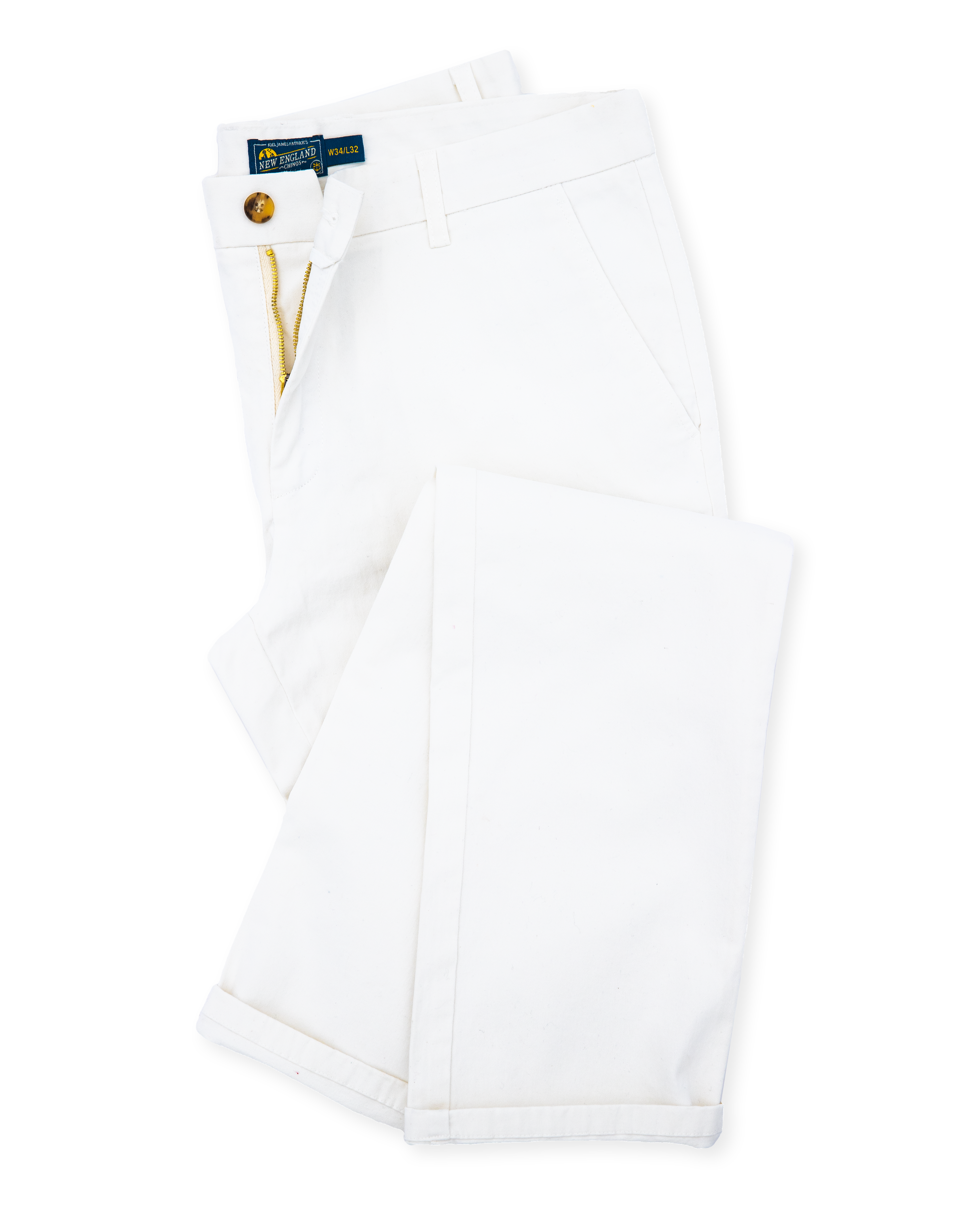 New England Chinos in White