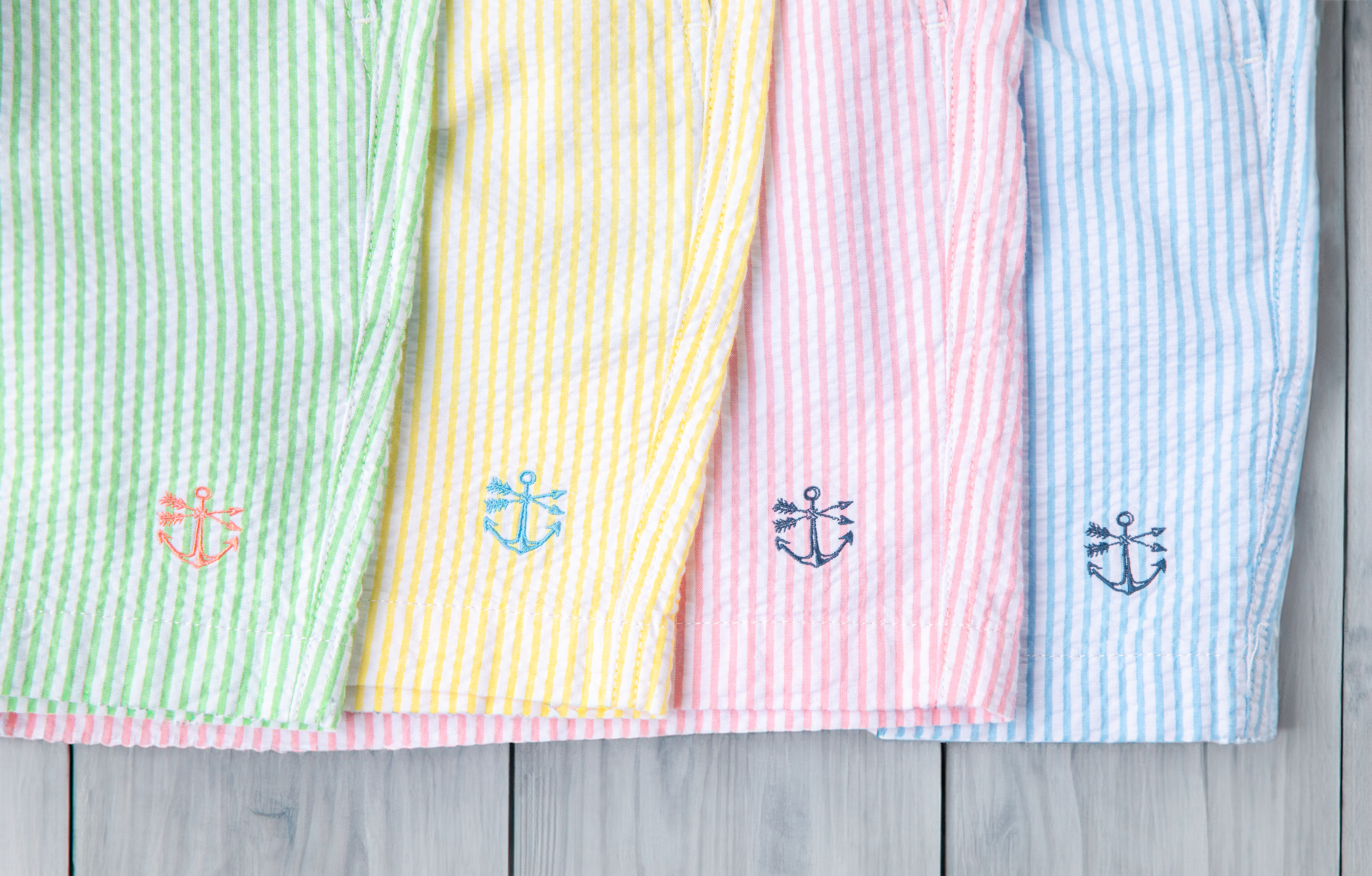 Sailor's Delight Seersucker Drawstring Shorts