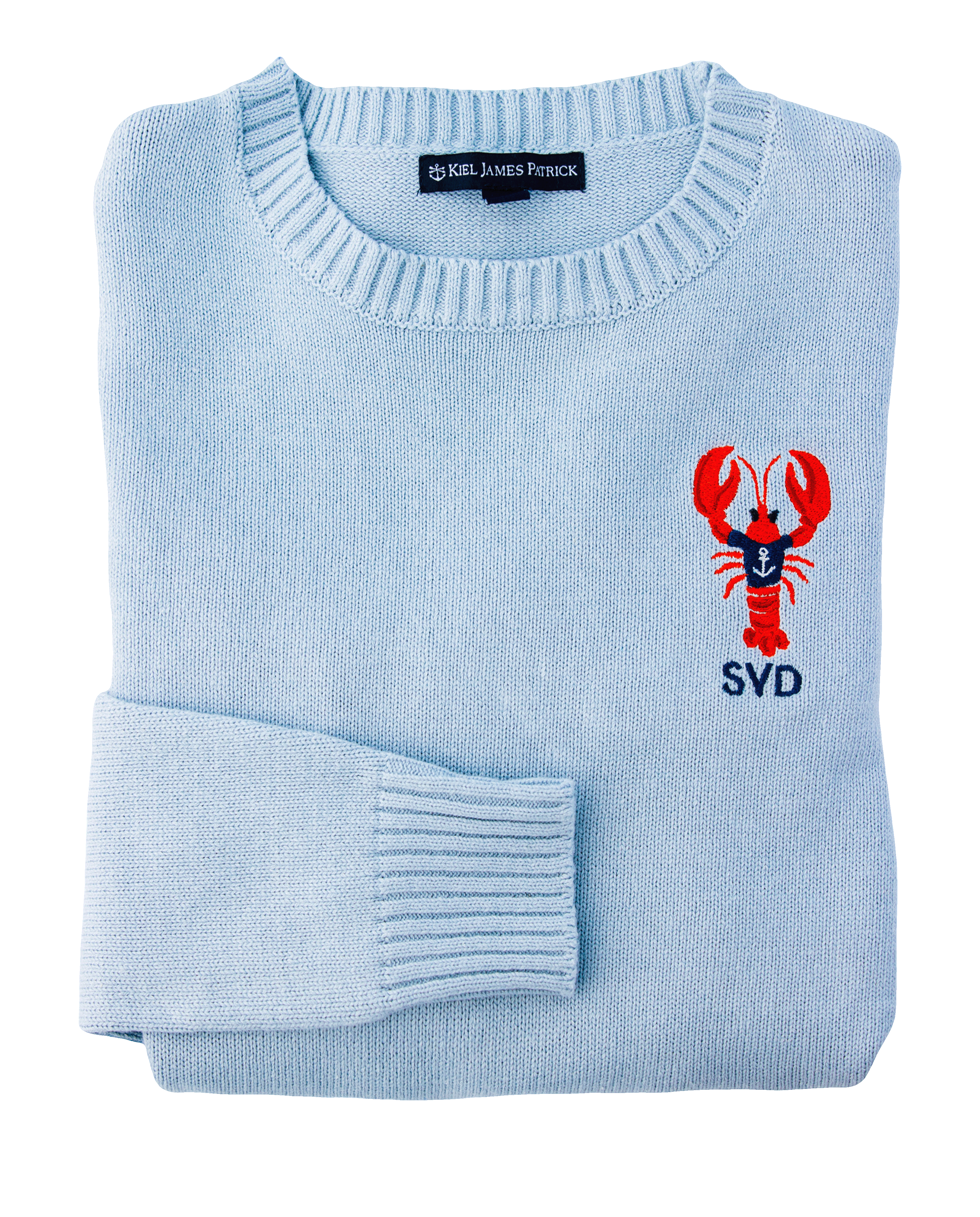 Nautical Lobster Embroidered Monogram Sweater - Women's