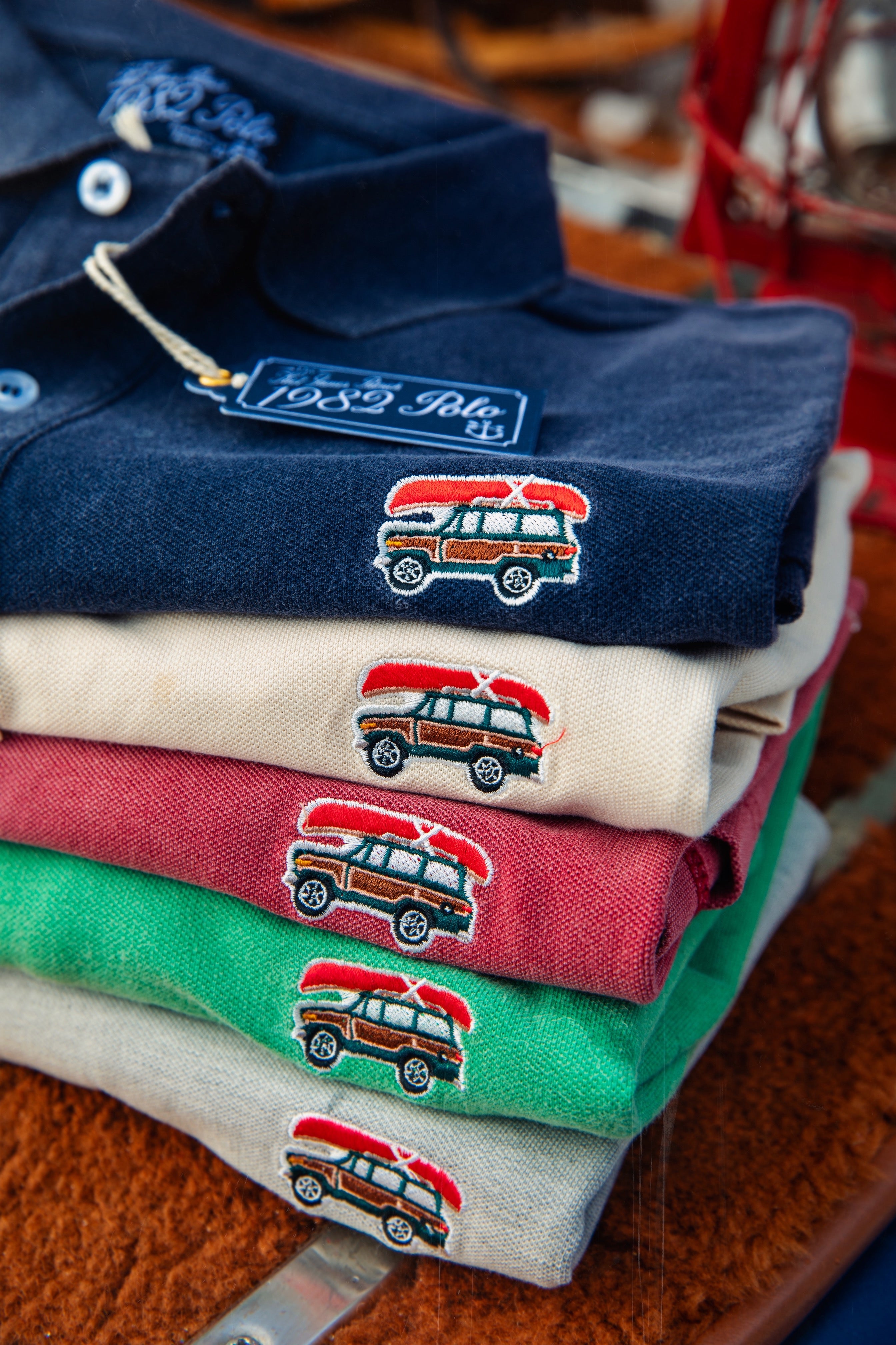 Jeep® x KJP Classic Wagoneer Pique Polo Shirt in Cream