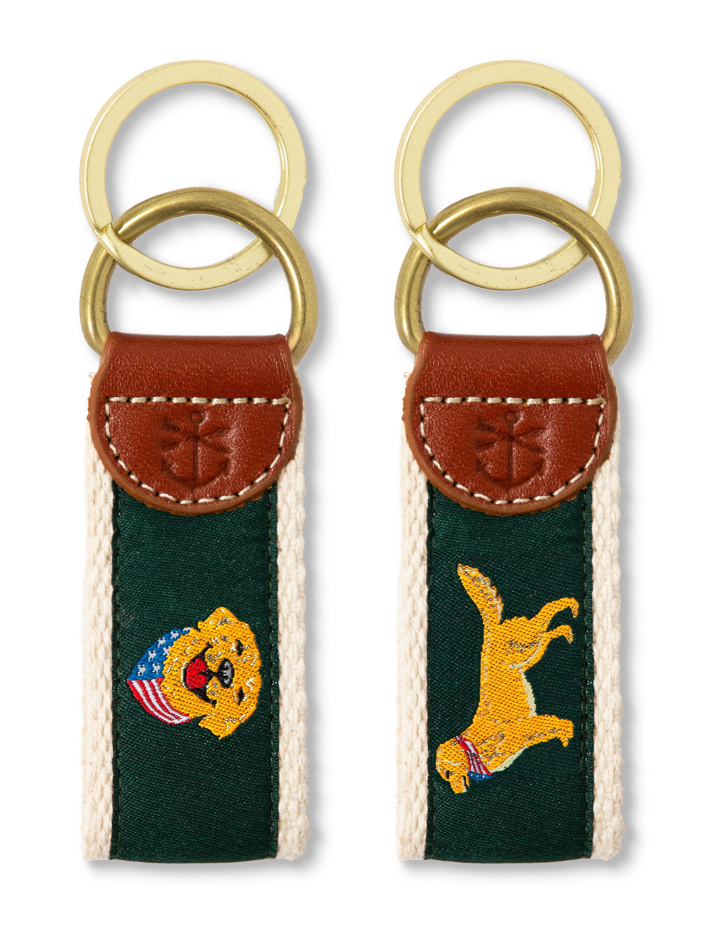 All American Retriever Ribbon Key Fob