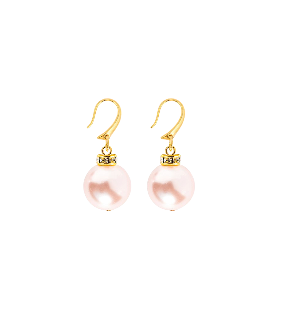 Grand Oyster Pink Pearl Drop Earrings