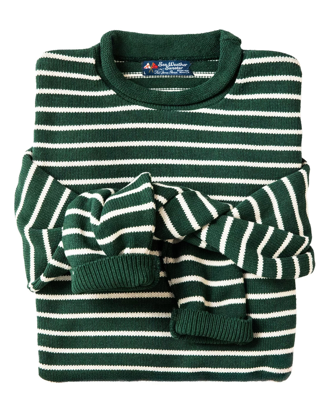 Douglas Green Striped Rollneck Sweater - Men's