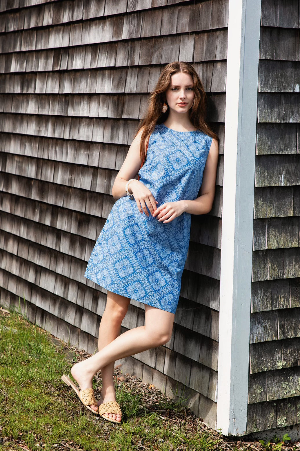 Summer Blues Paisley Shift Dress