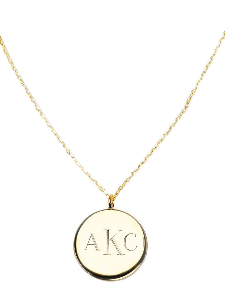 Gold Engravable Mother's Day Pendant Necklace