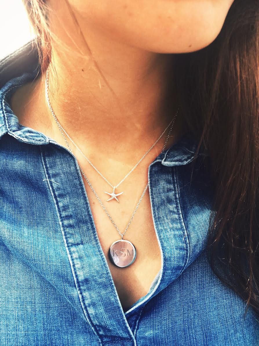Silver Engravable Mother's Day Pendant Necklace