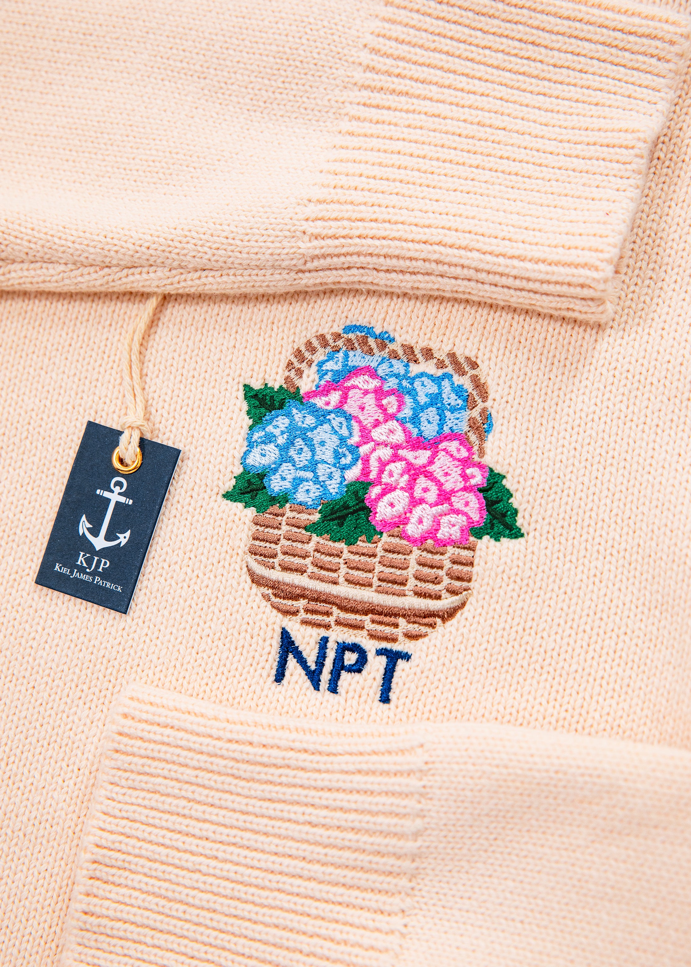 Nantucket Basket Embroidered Monogram Sweater