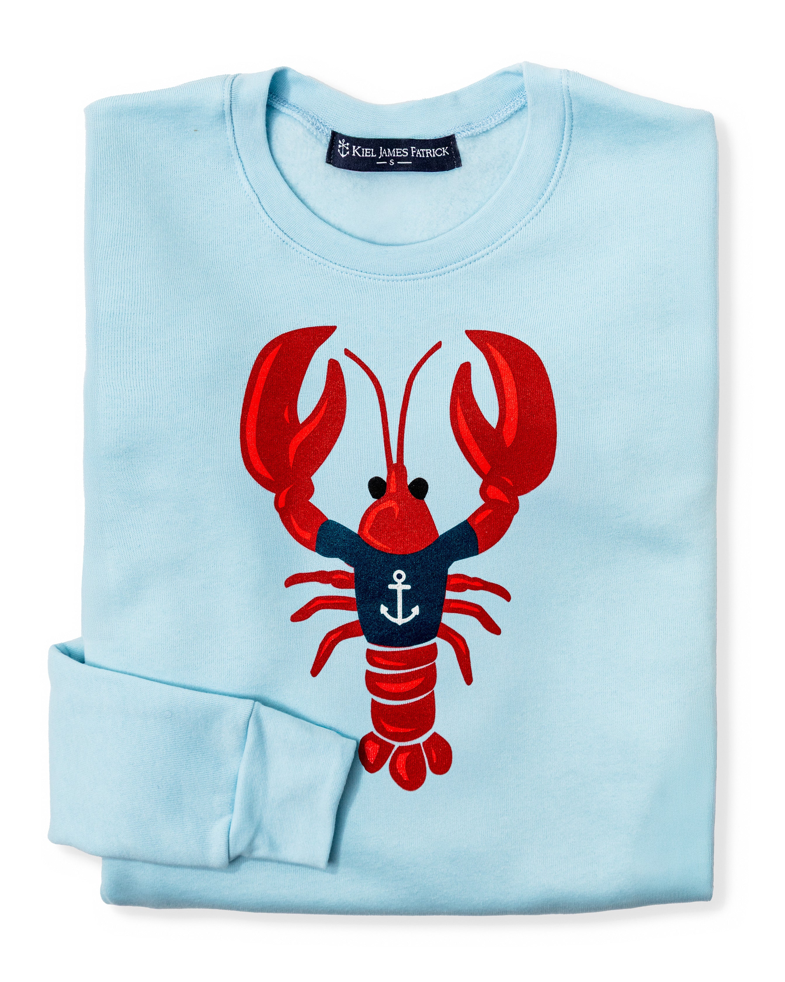 Nautical Lobster Sweatshirt- Light Blue