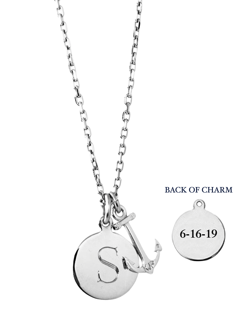 Sailor's Keepsake Engravable Silver Wedding Necklace