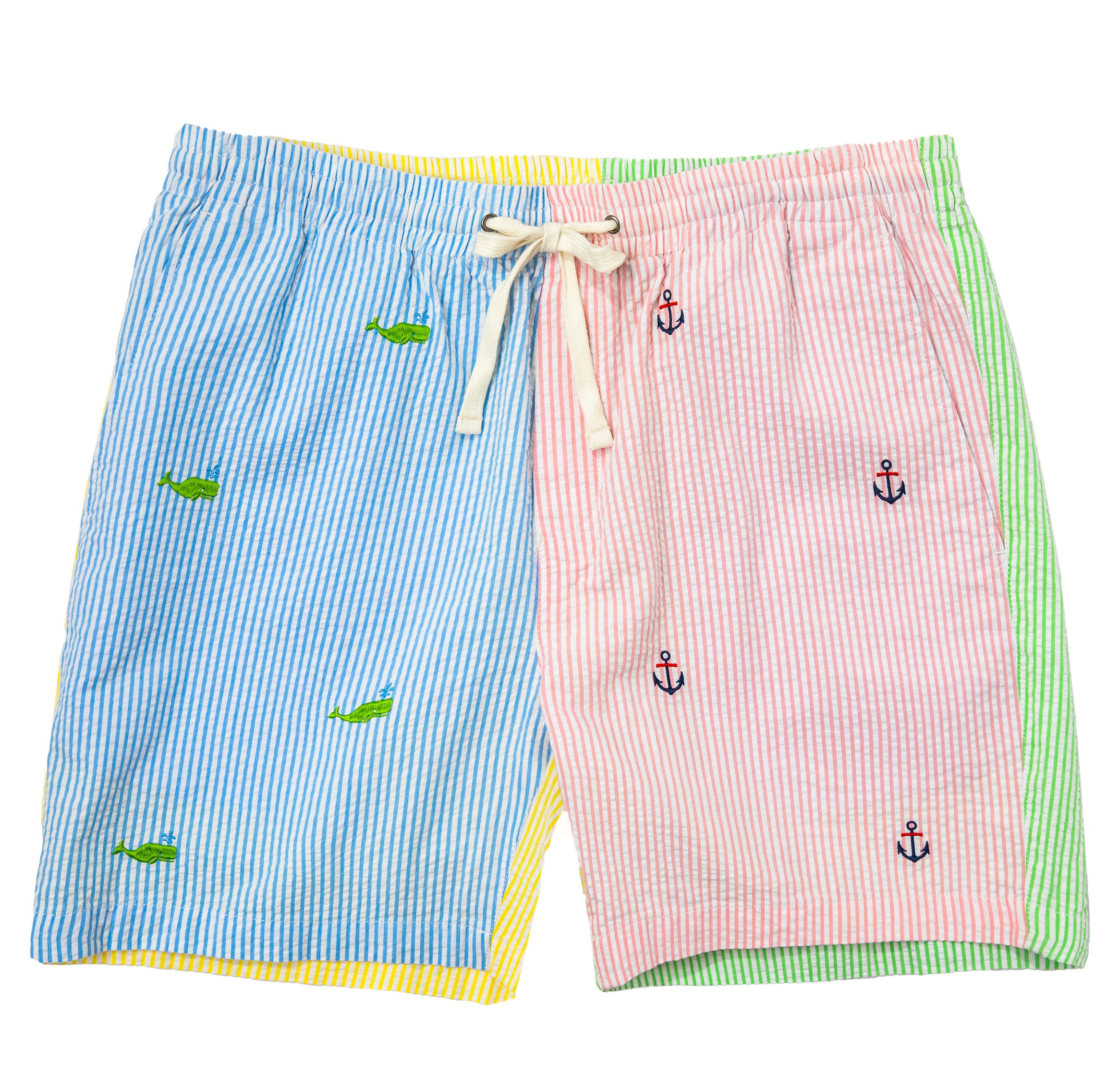 Out To Sea Seersucker Drawstring Shorts