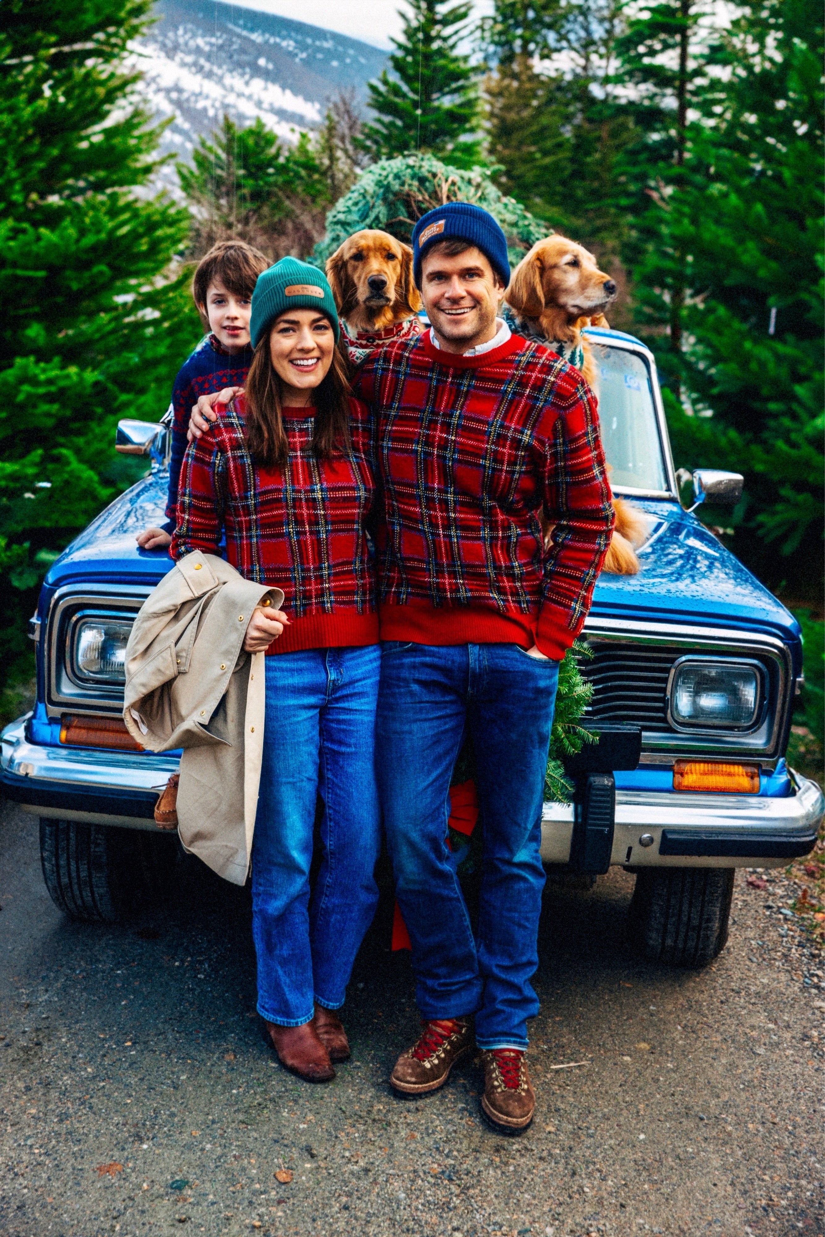 Jeep® x KJP Grand Wagoneer Knit Beanie in Navy