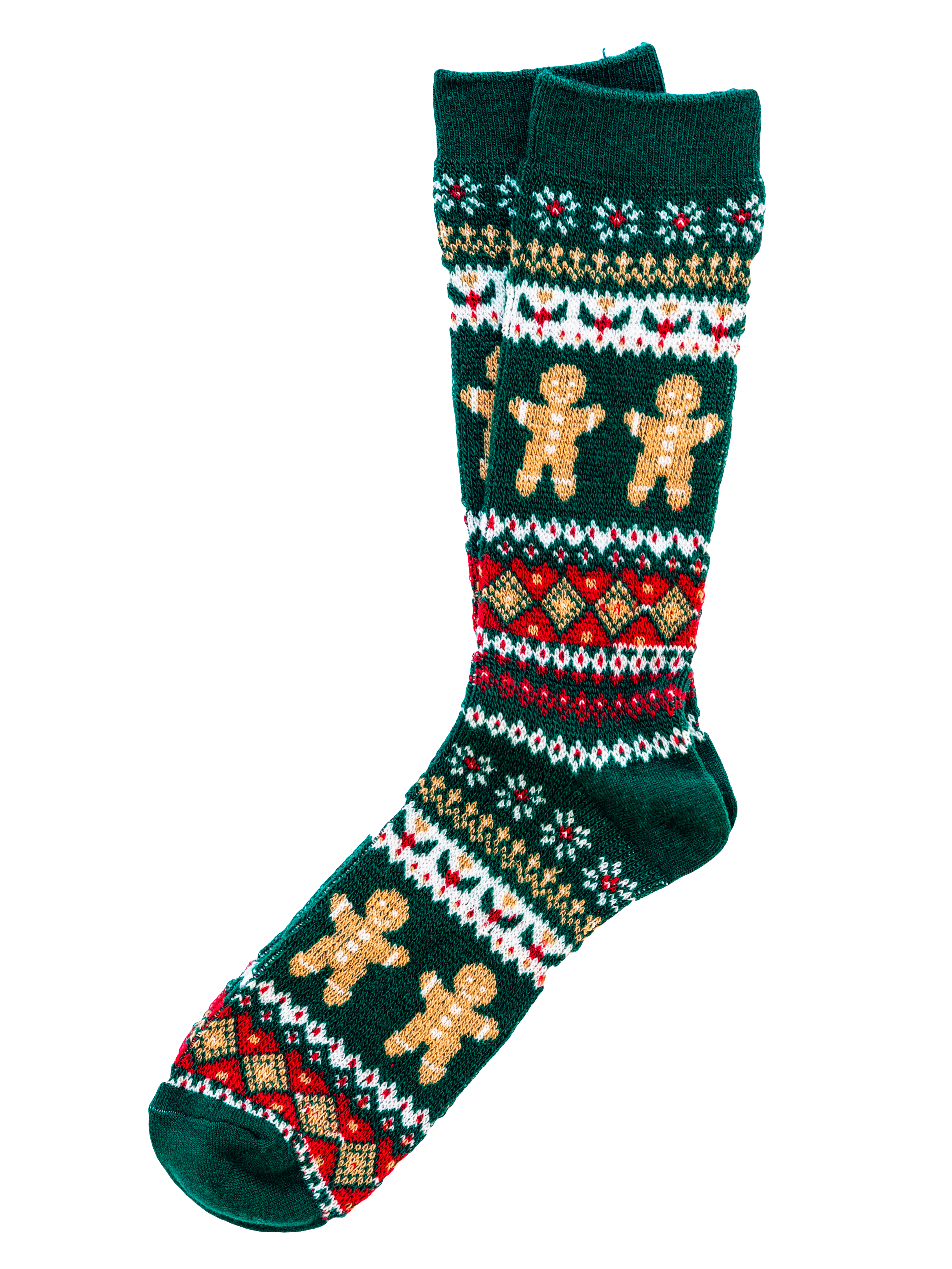 Gingerbread Fair Isle Socks