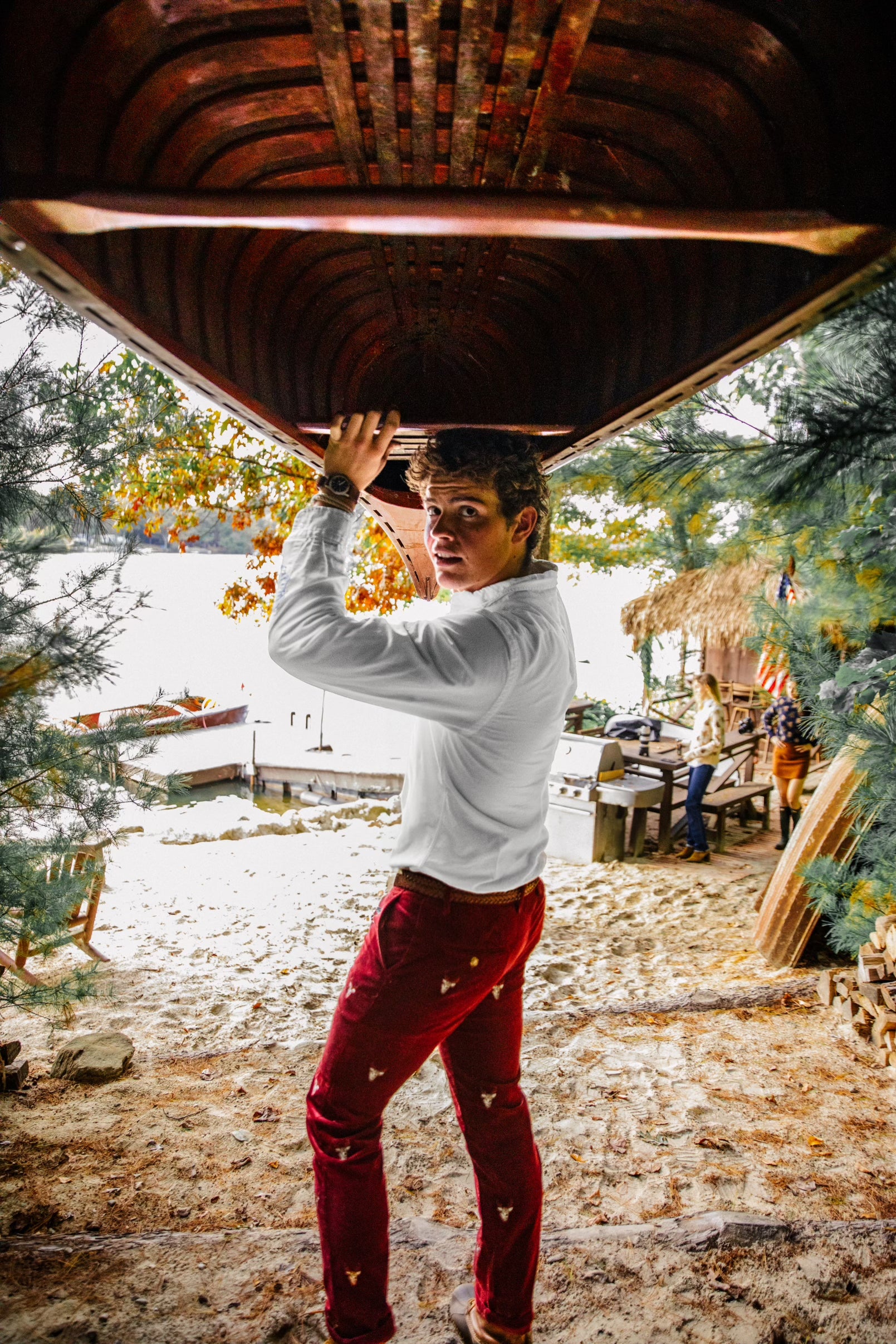 Rustic Stag Corduroy Pants