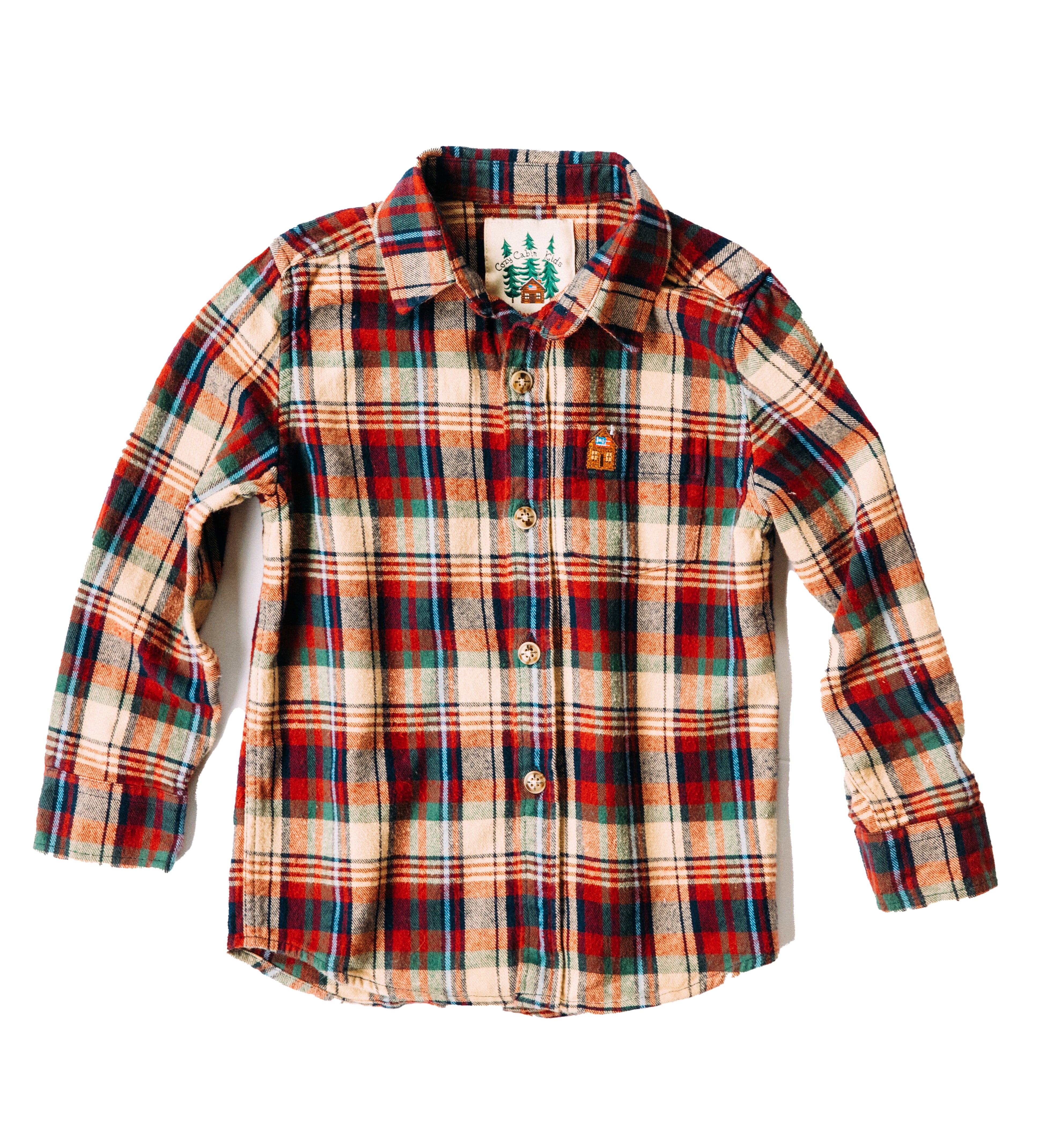 Apple Cinnamon Kids Flannel Shirt