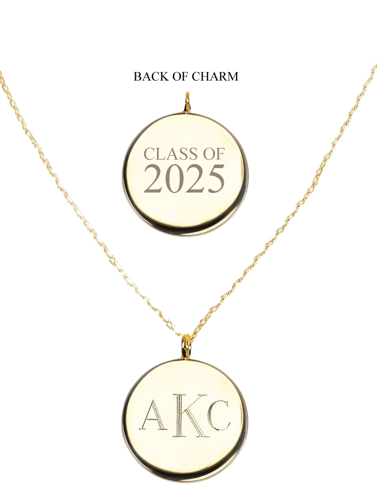 Gold Engravable Graduation Pendant Necklace