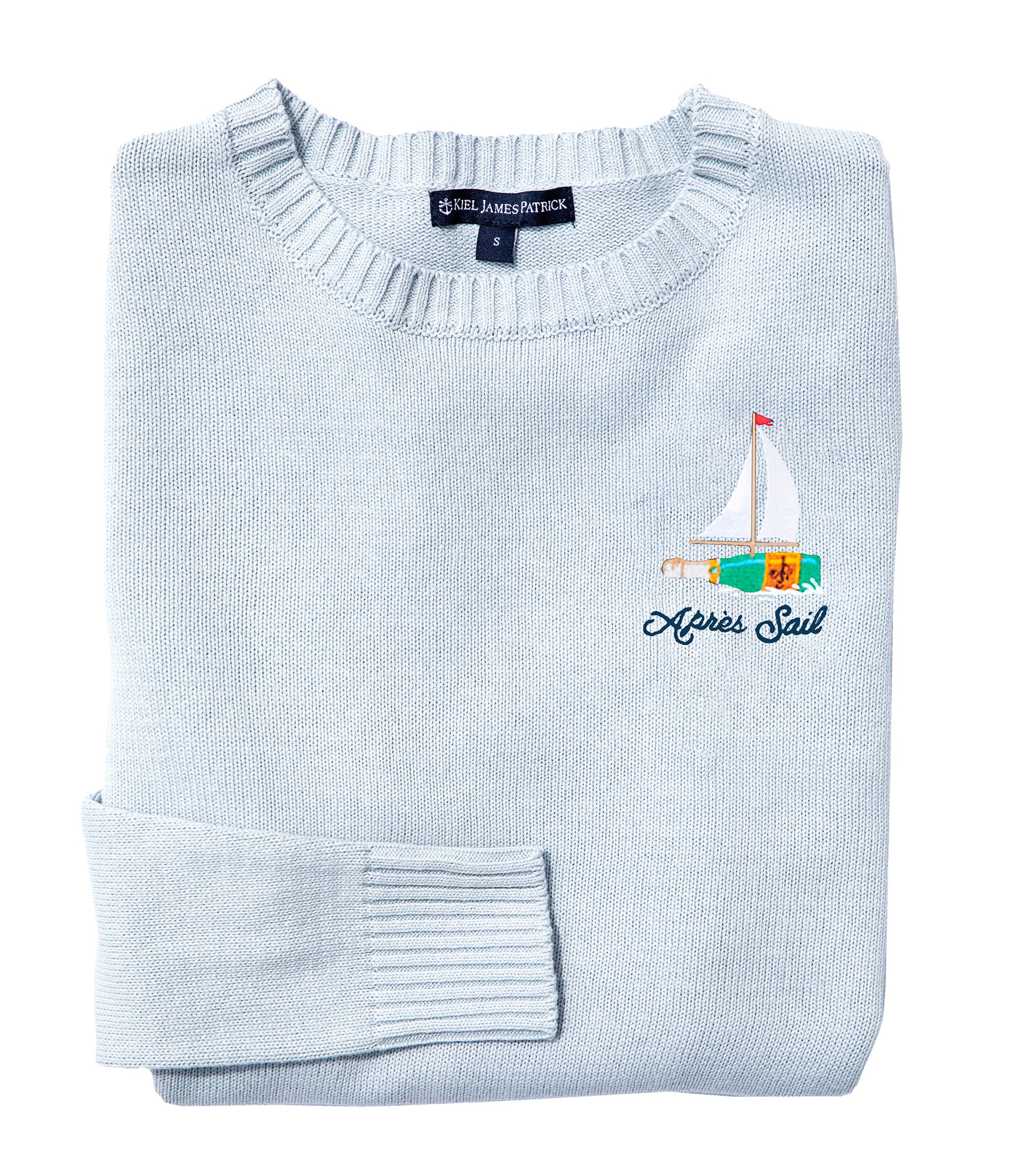 Après Sail Embroidered Sweater in Light Blue