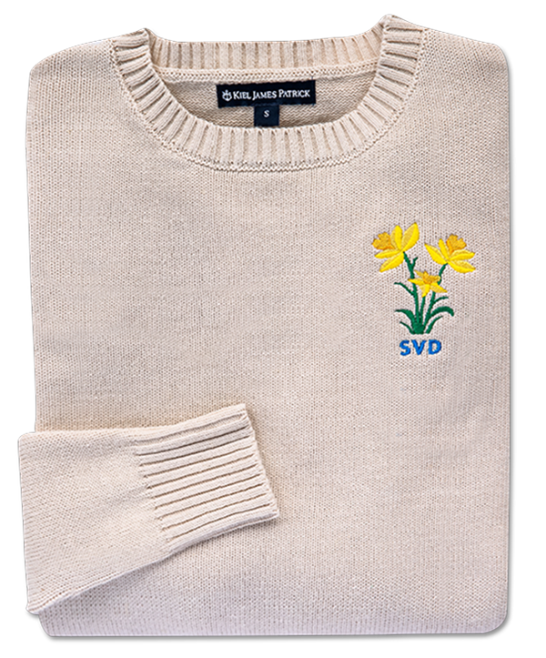 Daffodil Days Embroidered Monogram Sweater
